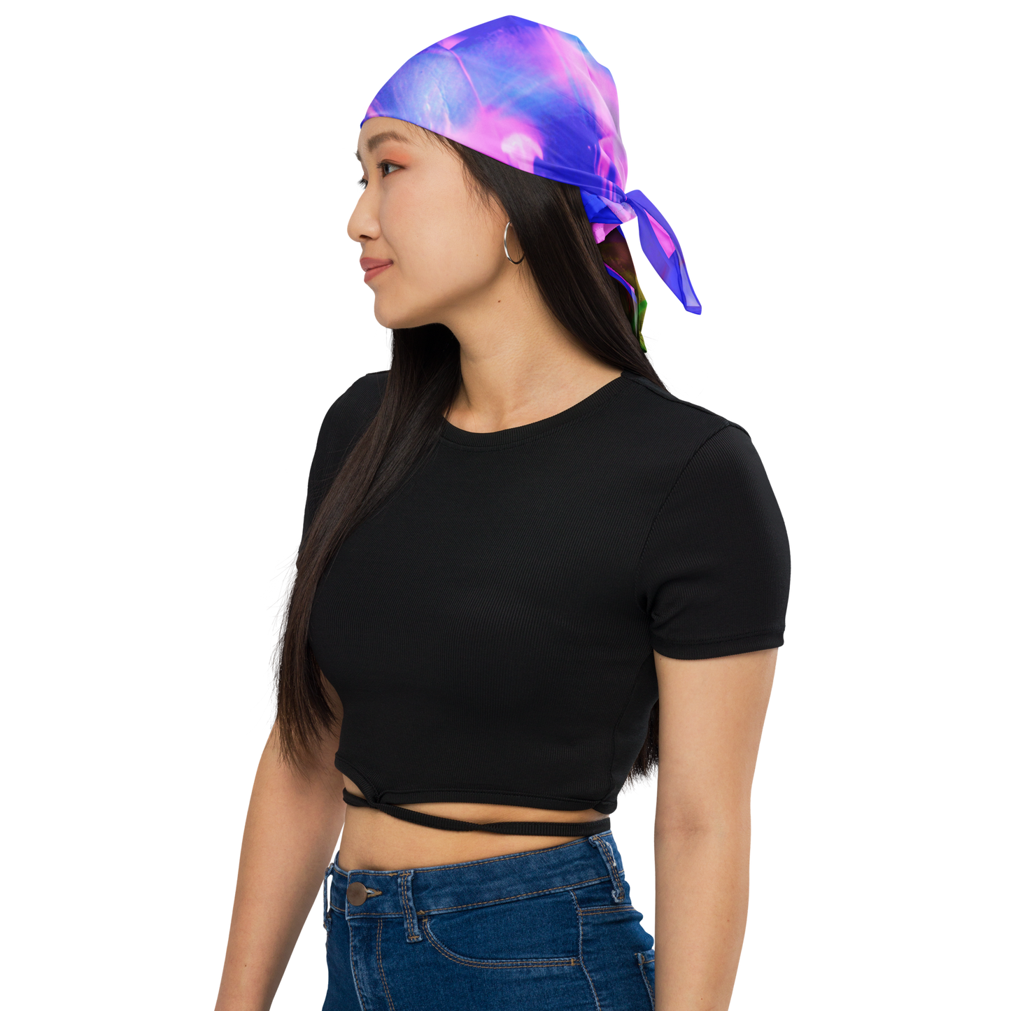 Blooming Lilies - All Over Print Botanical Bandana